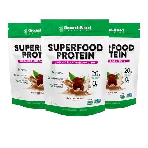 Plant Protein Powder – 20 S/C Chocolate - Ground-Based Nutrition